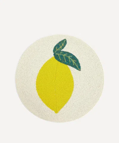 Les Ottomans Lemon Beaded Placemat