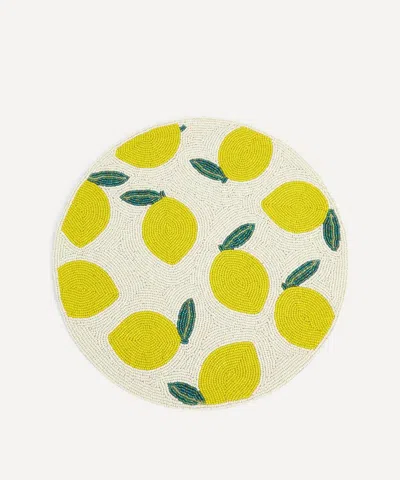 Les Ottomans Lemon Beaded Placemat