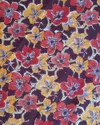 Les Ottomans Lemon Hand-printed Cotton Tablecloth In Purple/pink/yellow
