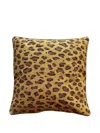 Les-ottomans Leopard-pattern Cushion In Yellow