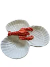 Les-ottomans Lobster Three-shell Starter Plate (27cm) In Weiss
