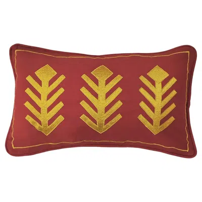 Pre-owned Les Ottomans Mediterranean Hand Embroidered Cushion Cover - Turkey In Brown