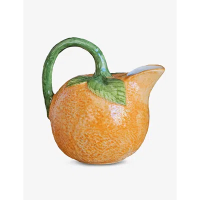 Les Ottomans Orange Orange Hand-painted Ceramic Jug 15cm