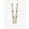 Les Ottomans Palm Hand-painted Set Of Two Wax Candlesticks 24cm