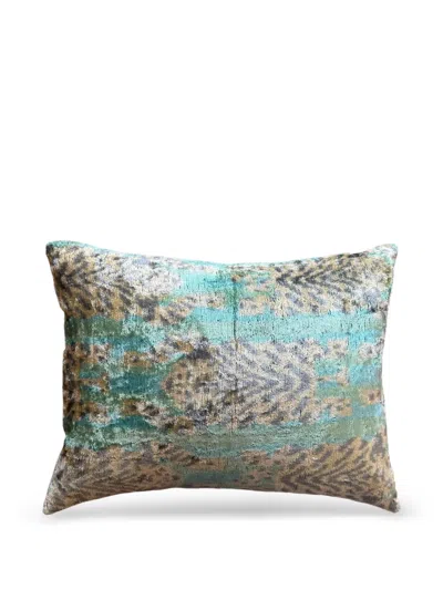 Les-ottomans Patterned Cushion In Blue