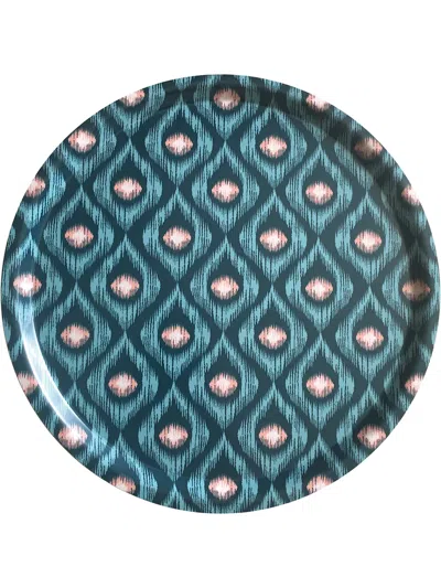 LES-OTTOMANS PEACOCK-PRINT WOODEN TRAY