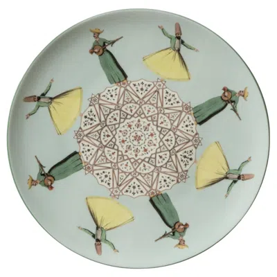 Pre-owned Les Ottomans Porcelain Constantinople 2 Plate By  In Gray