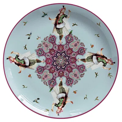 Pre-owned Les Ottomans Porcelain Costantinople 11 Set Of 2 Dessert Plates By  In Gray