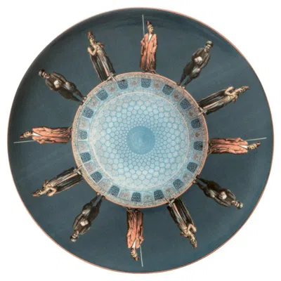 Pre-owned Les Ottomans Porcelain Costantinople 6 Set Of 2 Dessert Plates By  In Gray