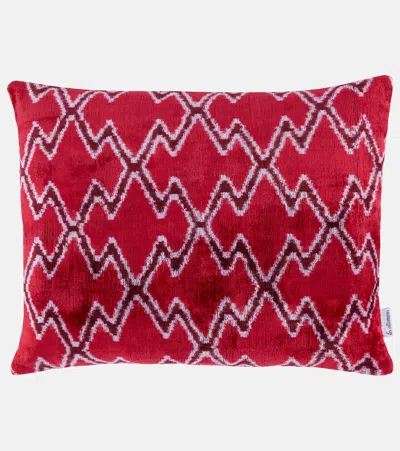 Les-ottomans Printed Silk Velvet Cushion