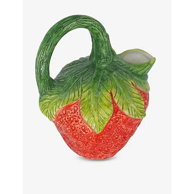 Les Ottomans Red Strawberry Ceramic Fruit Jug 20cm