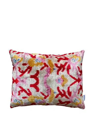 Les-ottomans Silk Velvet Cushion (40cm X 50cm) In Multi
