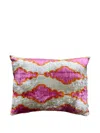 Les-ottomans Sillk Patterned Cushion (40cm X 50cm) In Pink