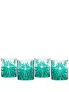 Les-ottomans Stars Glasses (set Of Four) In Grün
