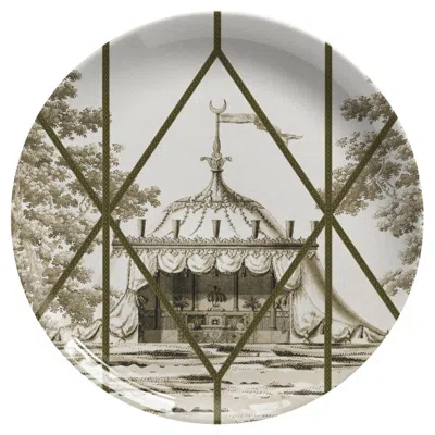 Pre-owned Les Ottomans Topkapi Iv Porcelain Plate By  In Gray