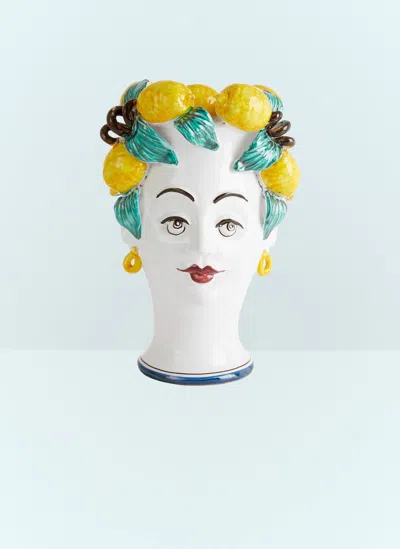 Les Ottomans Woman Lemon Vase In Multi