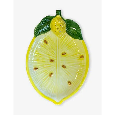 Les Ottomans Ceramic Bread Plate Yellow