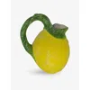 Les Ottomans Hand-painted Ceramic Jug In Yellow
