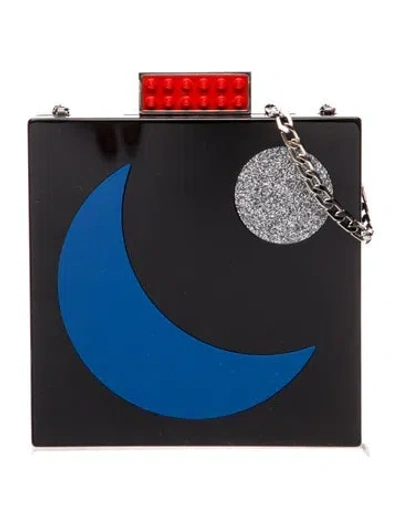 Pre-owned Les Petits Joueurs Acrylic Evening Bag In Black