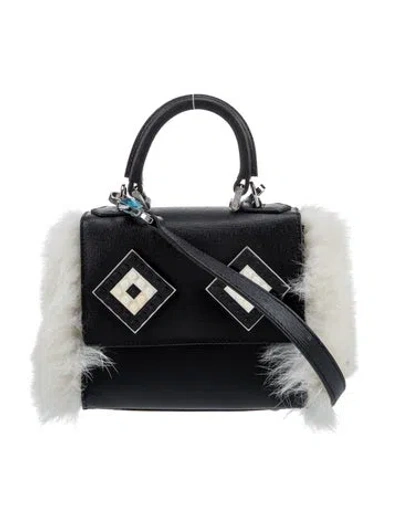 Pre-owned Les Petits Joueurs Leather Shoulder Bag In Black