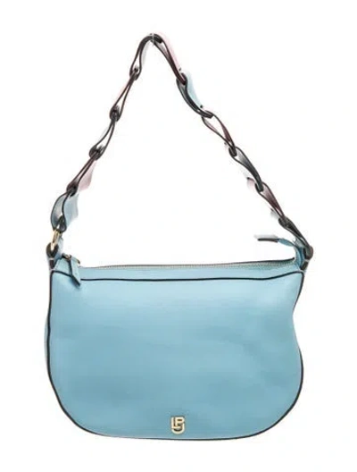 Pre-owned Les Petits Joueurs Leather Shoulder Bag In Blue