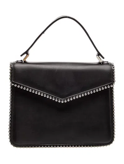 Pre-owned Les Petits Joueurs Leather Top Handle Bag In Black
