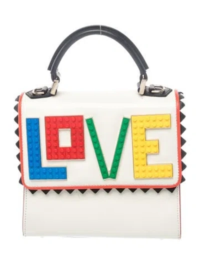 Pre-owned Les Petits Joueurs Leather Top Handle Bag In Multicolor