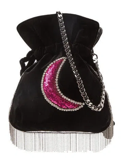 Pre-owned Les Petits Joueurs Velvet Pouch In Black