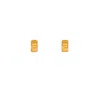 Les Reines Men's Petite Bar - Stud Minimalist Earrings 24k Gold Plated In Gold