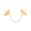 Les Reines Men's The Peafowl - Collar Links 24k Gold Plated In Gold
