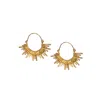 Les Reines Women's Auric Whisper - Statement Earrings 24k Gold Plated In Gold
