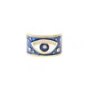 Les Reines Women's Blue / Gold / White Eye Of The Istanbul - Evil Eye Ring 24k Gold Plated