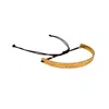 Les Reines Women's Gold / Brown Umber Elegance - Hammered Bracelet 24k Gold Plated In Multi