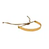 Les Reines Women's Gold / Neutrals Golden Clay Elegance - Hammered Bracelet 24k Gold Plated In Gold