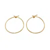 Les Reines Women's Golden Delphi - Hoop Earrings 24k Gold Plated In Gold