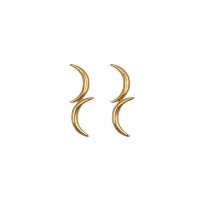 Les Reines Women's Lunar Mirror - Dangle Earrings 24k Gold Plated
