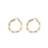 Les Reines Women's Majestic Hoops - Hoop Earrings 24k Gold Plated In Gold
