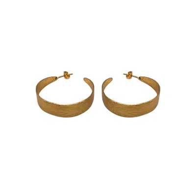 Les Reines Women's Orlina Hoops Earrings - 24k Gold Plated