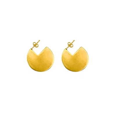 Les Reines Women's The Aura - Statement Earrings 24k Gold Plated