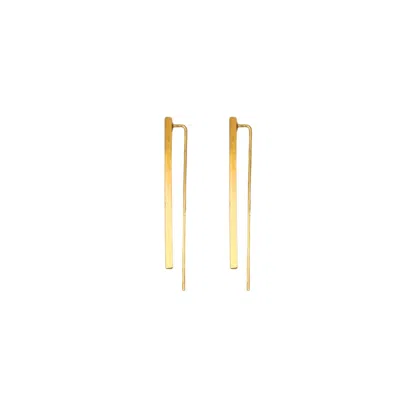 Les Reines Women's The Dignity - Dangle Earrings 24k Gold Plated