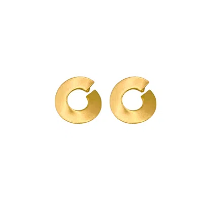 Les Reines Women's The Eternity - Statement Earrings 24k Gold Plated