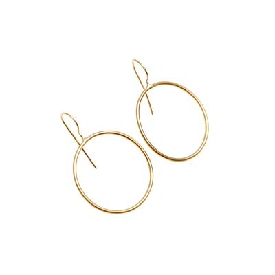 Les Reines Women's The Gracious - Minimalist Earrings 24k Gold Plated
