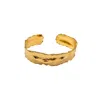 Les Reines Women's The Terra - Statement Hammered Cuff Bracelet 24k Gold Plated In Gold