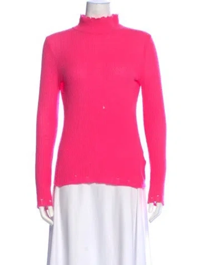 Pre-owned Les Rêveries Cashmere Turtleneck Sweater In Pink