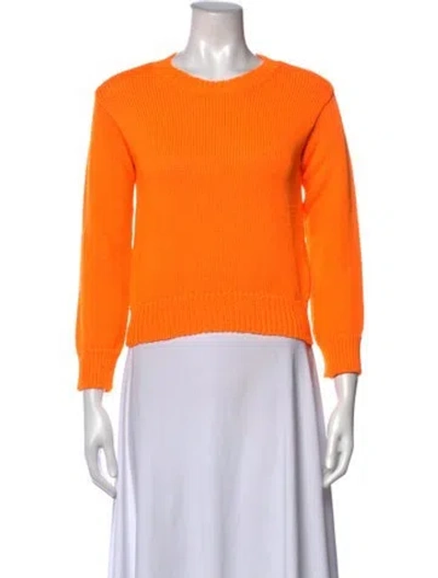 Pre-owned Les Rêveries Crew Neck Sweater In Orange