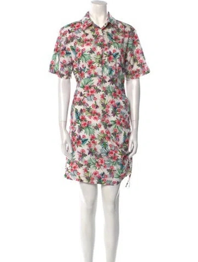 Pre-owned Les Rêveries Floral Print Mini Dress In Multi