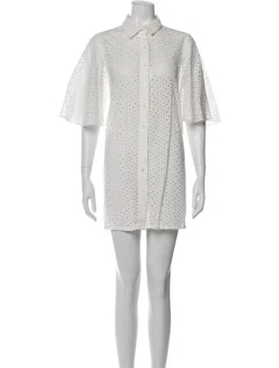 Pre-owned Les Rêveries Mini Dress In White