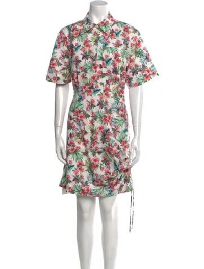 Pre-owned Les Rêveries Printed Knee-length Dress In Multi
