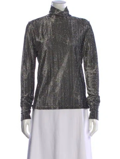 Pre-owned Les Rêveries Printed Turtleneck Top In Multi