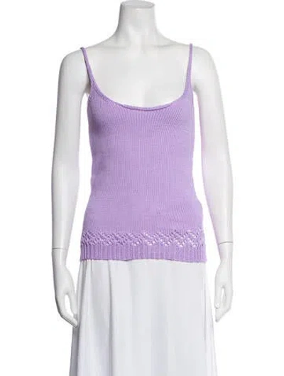 Pre-owned Les Rêveries Scoop Neck Sweater W/ Tags In Purple